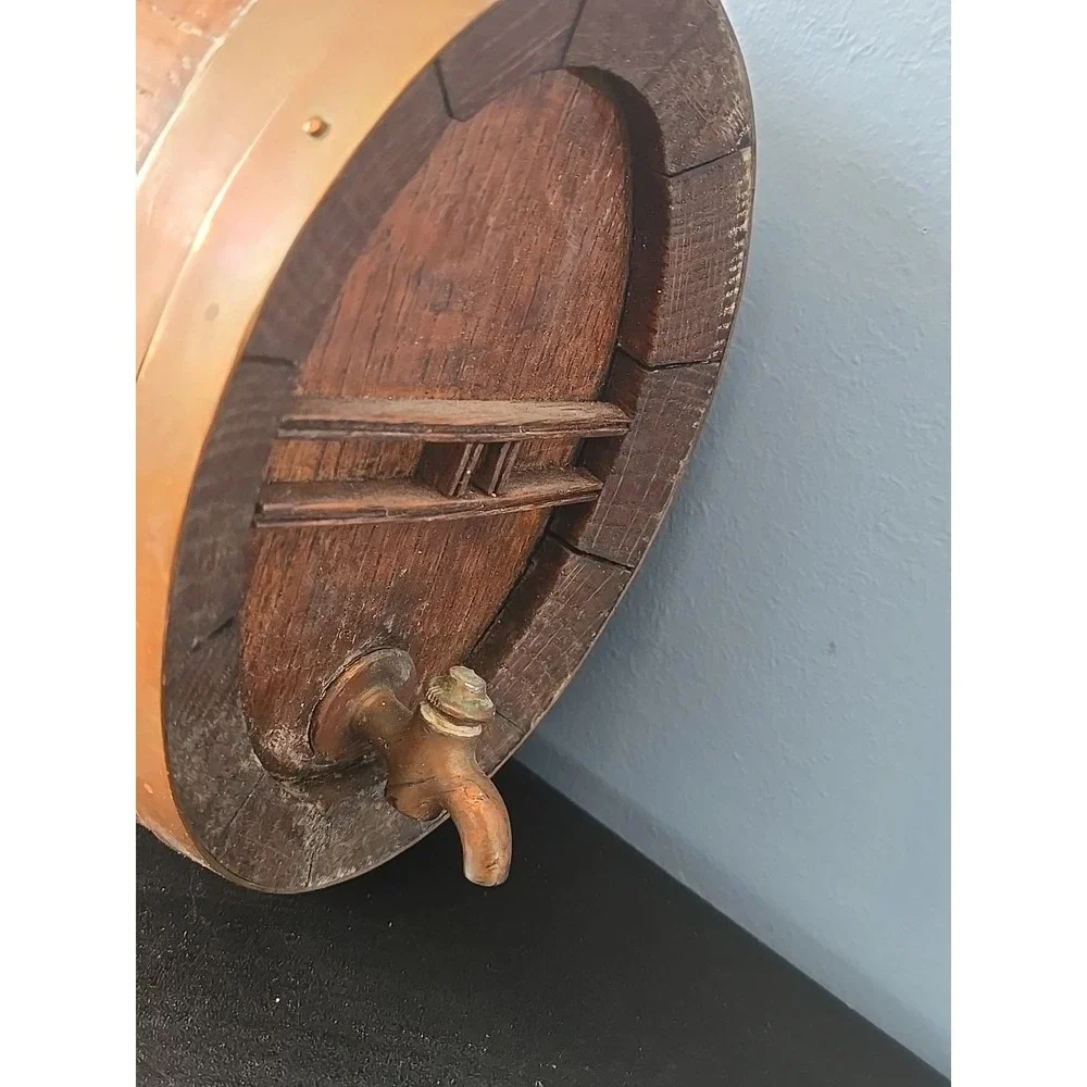 Wooden Barrel For Grappa Italian Craft Vintage Décor‎ 1960s No Stand